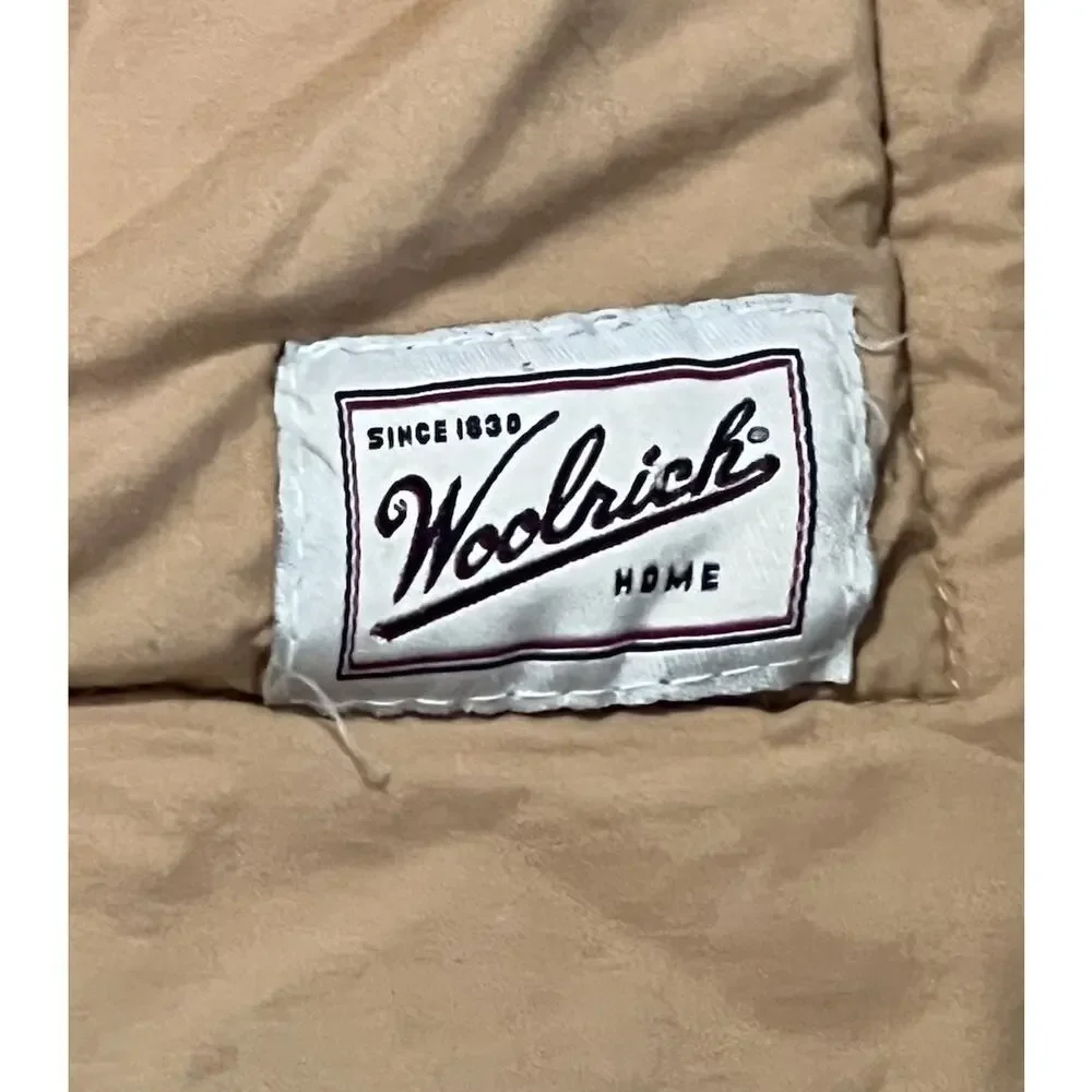 Vintage Woolrich Earth tone Plaid Patchwork Pillow Sham Rustic Farmhouse Cotton
